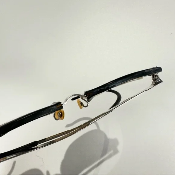 Shuron Vintage Browline Eyeglasses Black Metal Frame - Picture 4 of 12